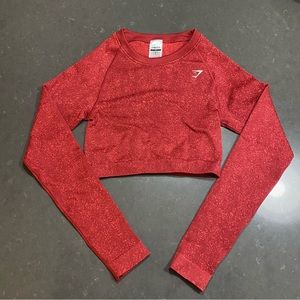 Gymshark Adapt Fleck Long Sleeve Crop (Small)